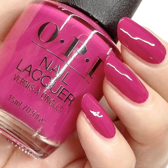 OPI 7th & Flower Dark Pink Creme Nail Polish from the OPI Downtown LA Collection. OPI Item Product Code NLLA05