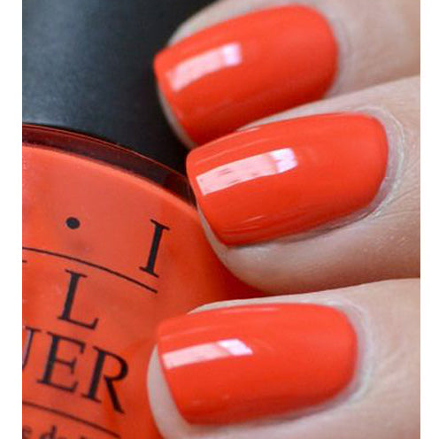 OPI A Good Man-Darin Is Hard To Find Orange-Red Nail Polish Lacquer from the Hong Kong Collection. OPI Item Product Code NLH47