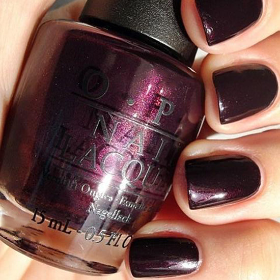 OPI Black Cherry Chutney Dark Purple Red Pearl Shimmer Nail Polish. OPI Item Product Code NLI43