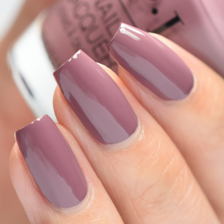 OPI Claydreaming Earthy Purple Creme Nail Polish from the OPI Fall Wonders Collection from 2022. OPI Item Product Code NLF002