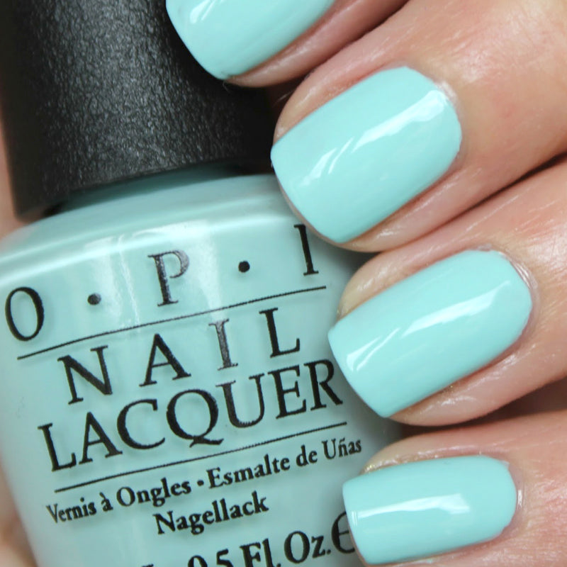 OPI Gelato On My Mind Blue Creme Nail Polish from the OPI Venice Collection. OPI Code NLV33