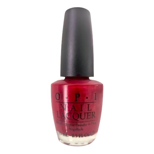 OPI Gimme A Lido Kiss Red Shimmer Nail Polish from the OPI Venice Collection. OPI Item Product Code NLV30