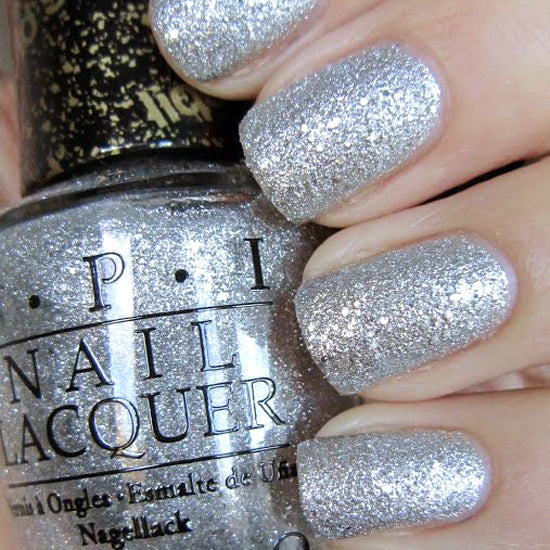 OPI It's Frosty Outside Silver Glitter Liquid Sand Nail Polish from the Mariah Carey Collection. OPI Item Product Code HLE20