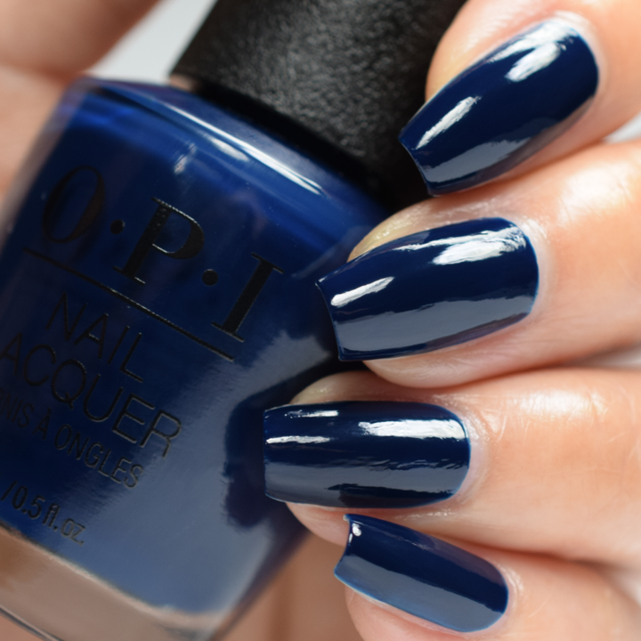 OPI Midnight Mantra Dark Blue Creme Nail Polish from the OPI Fall Wonders Collection. OPI Item Product Code NLF009