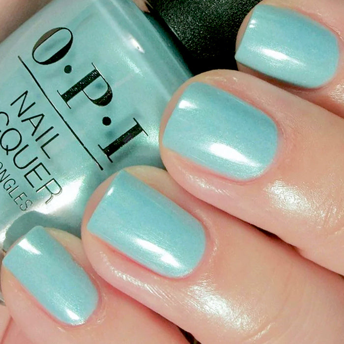 OPI Sage Simulation Light Green Shimmer Nail Polish from the OPI x XBOX Collection. OPI Item Product Code NLD57