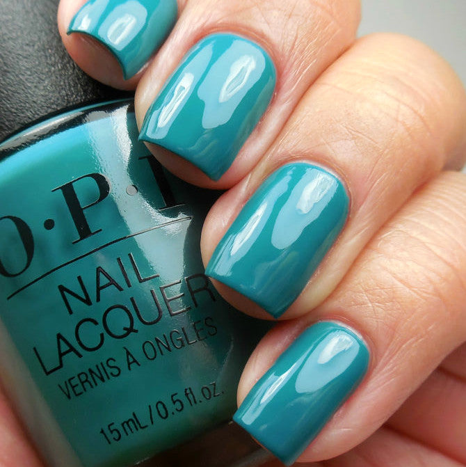 OPI Teal Me More, Teal Me More Teal Green Creme Nail Polish from the OPI Grease Collection. OPI Item Product Code NLG45