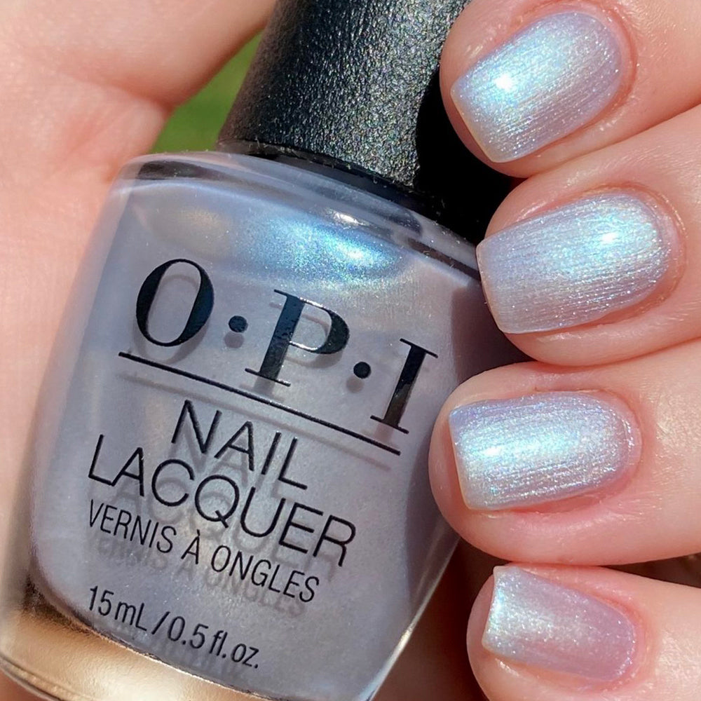 OPI This Colour Hits All The High Notes Shimmer Nail Polish from the OPI Muse of Milan Collection 2020. Photo taken in sunlight for comparison. OPI Item Product Code NLMI05