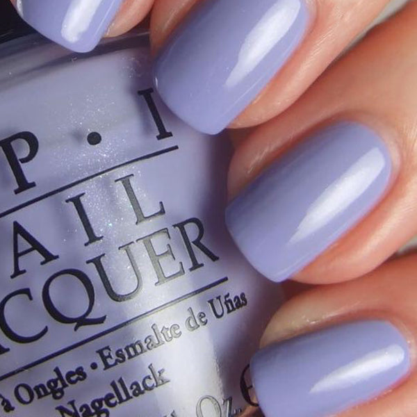 OPI You're Such a BudaPest Periwinkle (Light Purple toned Blue) Nail Polish with a Subtle Shimmer, Creamy finish. OPI Item Product Code NLE74
