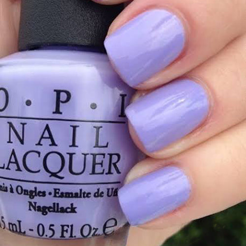 OPI You're Such a BudaPest Periwinkle (Light Purple toned Blue) Nail Polish with a Subtle Shimmer, Creamy finish. OPI Item Product Code NLE74