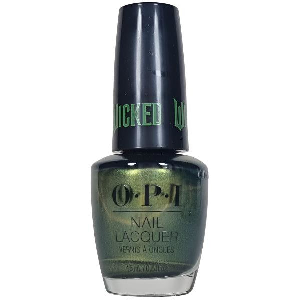 OPI Ozitively Elphaba Green Pearl Nail Polish from the OPI x Wicked Collection. OPI Item Product Code HRR09