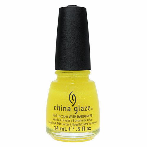 China Glaze Sunshine #814 Sheer Yellow Holographic Glitter Nail Lacquer Polish