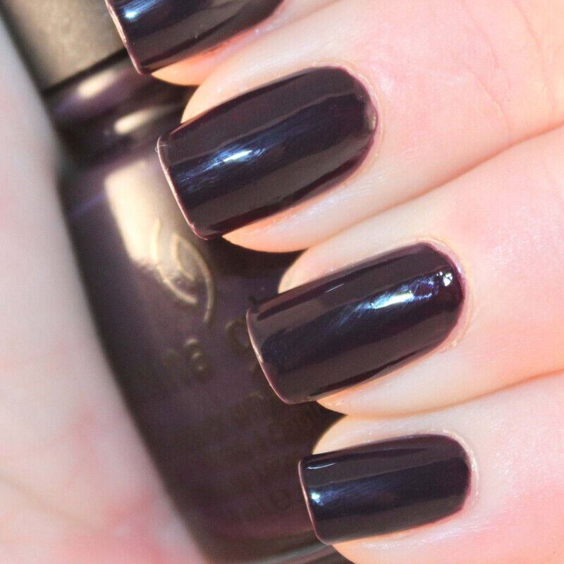 China Glaze VIII #708 Dark Plum Creme Nail Lacquer Polish