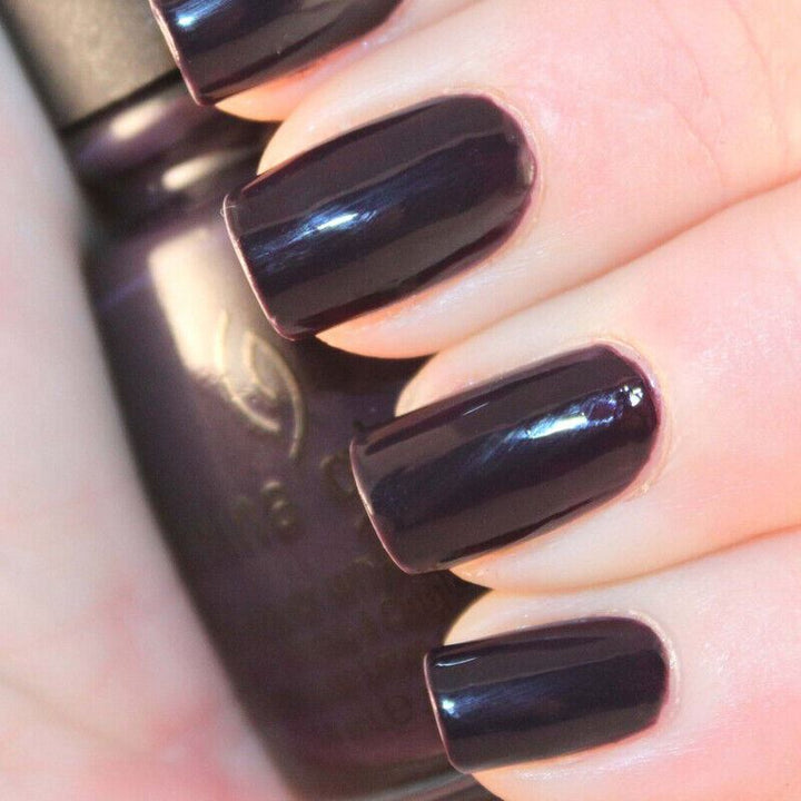 China Glaze VIII #708 Dark Plum Creme Nail Lacquer Polish
