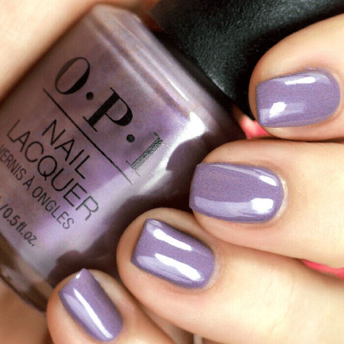 OPI Addio Bad Nails Ciao Great Nails Dusty Purple Shimmer Nail Polish from the OPI Muse of Milan Collection. OPI Item Product Code NLMI10