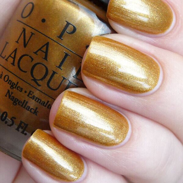 OPI Bling Dynasty Dark Gold Shimmer Nail Polish from the OPI Hong Kong Collection. OPI Item Product Code NLH41