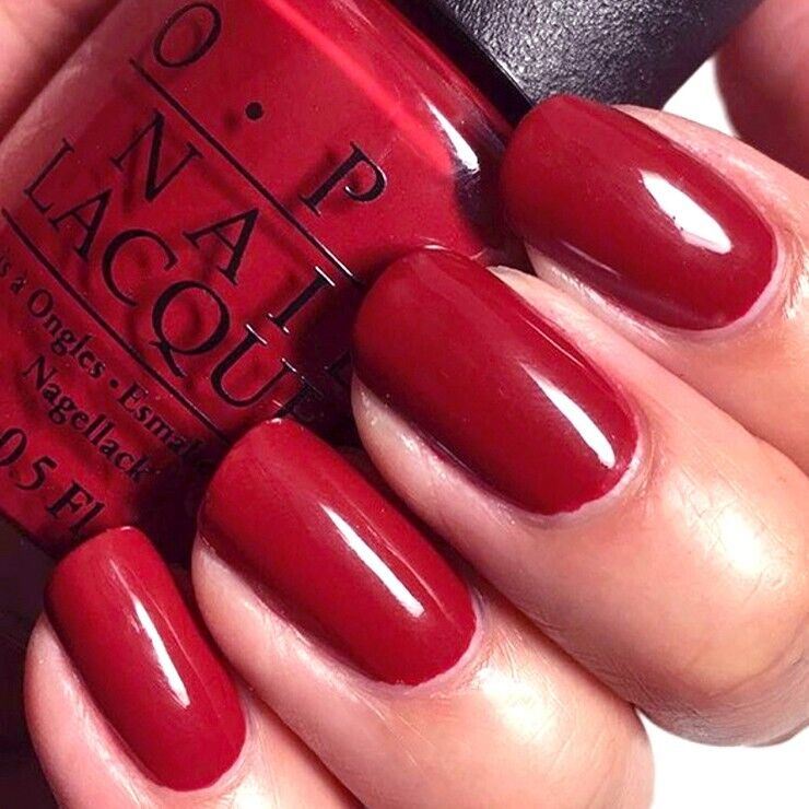 OPI Chick Flick Cherry Red Creme Nail Polish from the Classics Range. OPI Item Product Code NLH02