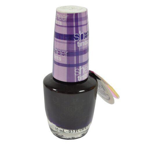 OPI Don't Violet Me Down Purple Sheer Tints Top Coat Nail Polish. OPI Item Product Code NTS03
