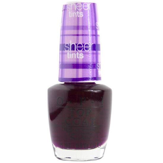 OPI Don't Violet Me Down Purple Sheer Tints Top Coat Nail Polish. OPI Item Product Code NTS03