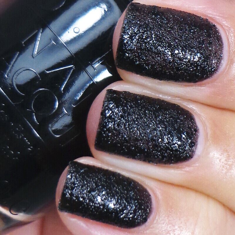 OPI Emotions Black Glitter Liquid Sand Nail Polish from the OPI x Mariah Carey Collection. OPI Item Product Code HLE21