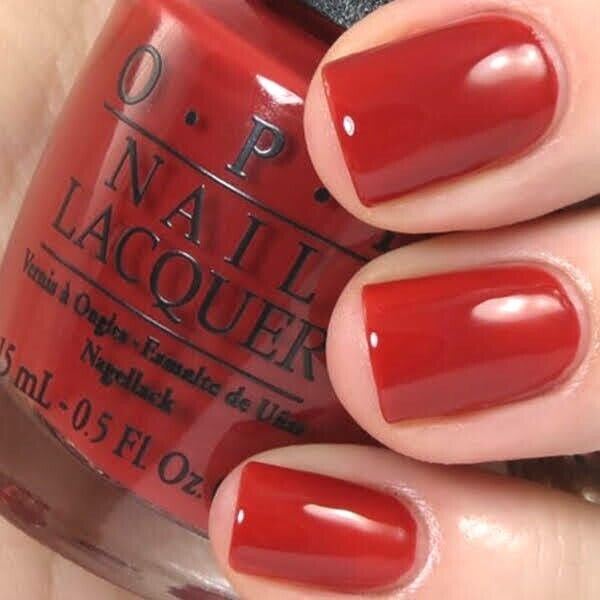 OPI First Date At The Golden Gate Red Creme Nail Polish from the OPI San Francisco Collection. OPI Product Code NLF64