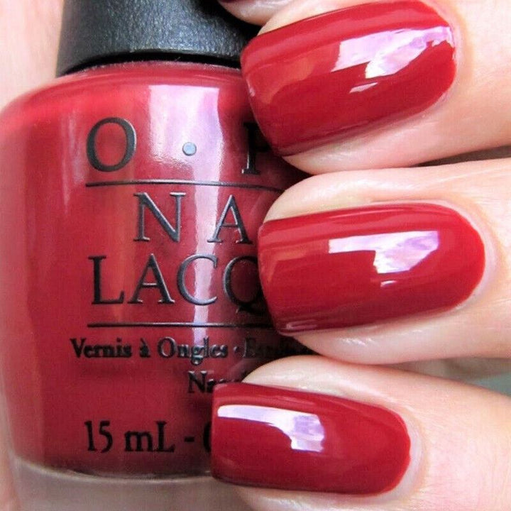 OPI First Date At The Golden Gate Red Creme Nail Polish from the OPI San Francisco Collection. OPI Product Code NLF64