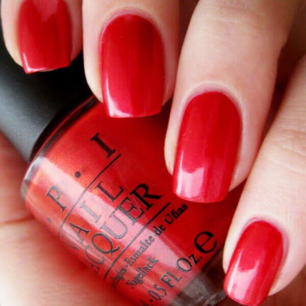 OPI Friar, Friar, Pants On Fire! Red Shimmer Polish. OPI Item Product Code NLB11