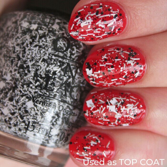 OPI I'll Tinsel You In Black & White Bar Glitter Nail Polish from the OPI x Gwen Stefani Holiday Collection 2014. OPI Item Product Code HRF15