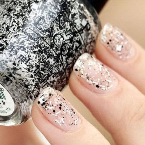 OPI I'll Tinsel You In Black & White Bar Glitter Nail Polish from the OPI x Gwen Stefani Holiday Collection 2014. OPI Item Product Code HRF15