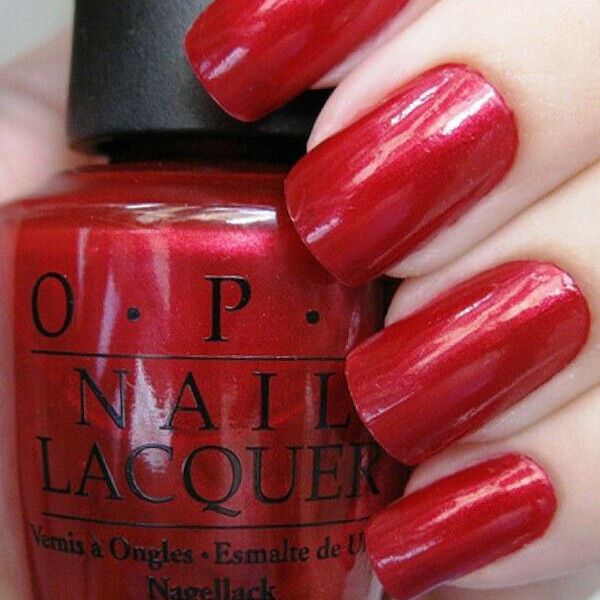 OPI I'm Not Really A Waitress Red Pearl Shimmer Nail Polish from the OPI Classics Collection. OPI Product Code Number NLH08
