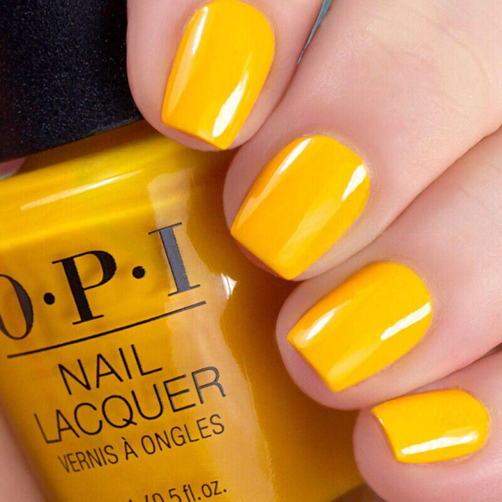 OPI Marigolden Hour Yellow Creme Nail Polish from the OPI Malibu Collection. OPI Item Product Code NLN82