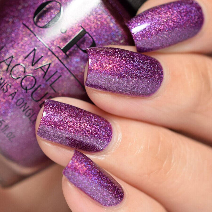 OPI My Color Wheel Is Spinning Purple Holographic Shimmer Nail Polish