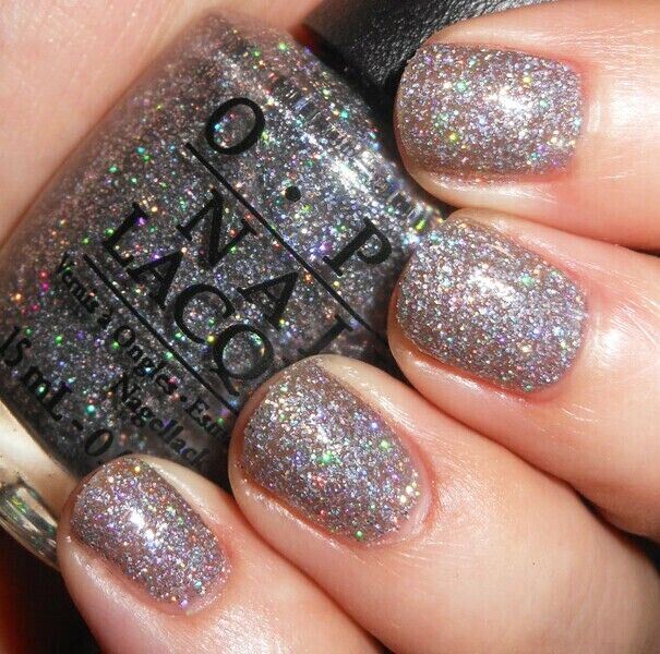 OPI My Voice Is A Little Norse Holographic Glitter Grey Nail Polish from the OPI Nordic Collection. OPI Item Product Code NLN42