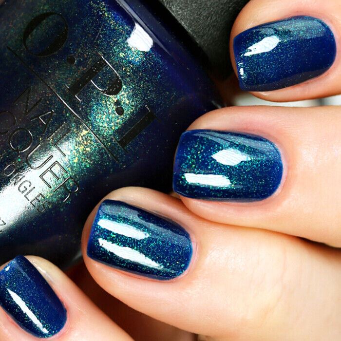 OPI Nessie Plays Hide & Sea-k Blue Shimmer Nail Polish from the OPI Scotland Collection. OPI Product Code NLU19