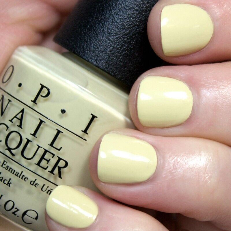 OPI One Chic Chick Pale Light Yellow Pastel Creme Nail Polish. OPI Item Product Code NLT73