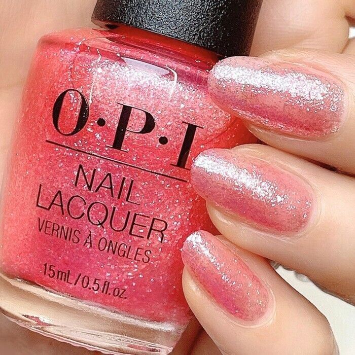 OPI Pixel Dust Pink Shimmer Flake Sparkle Nail Polish from the OPI x XBOX Collection. OPI Item Product Code NLD51