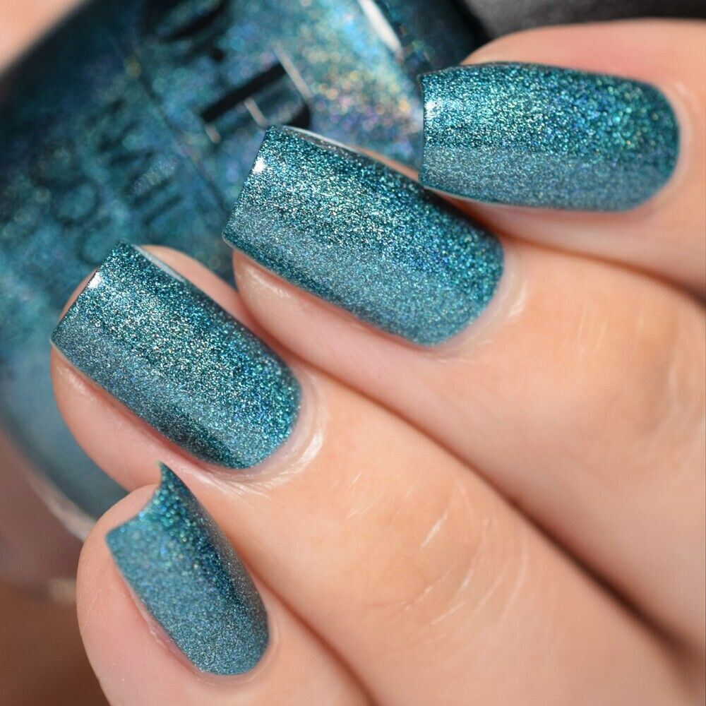 OPI Ready, Fete, Go! Teal Holographic Shimmer Nail Lacquer Polish. OPI Item Product Code HRN12