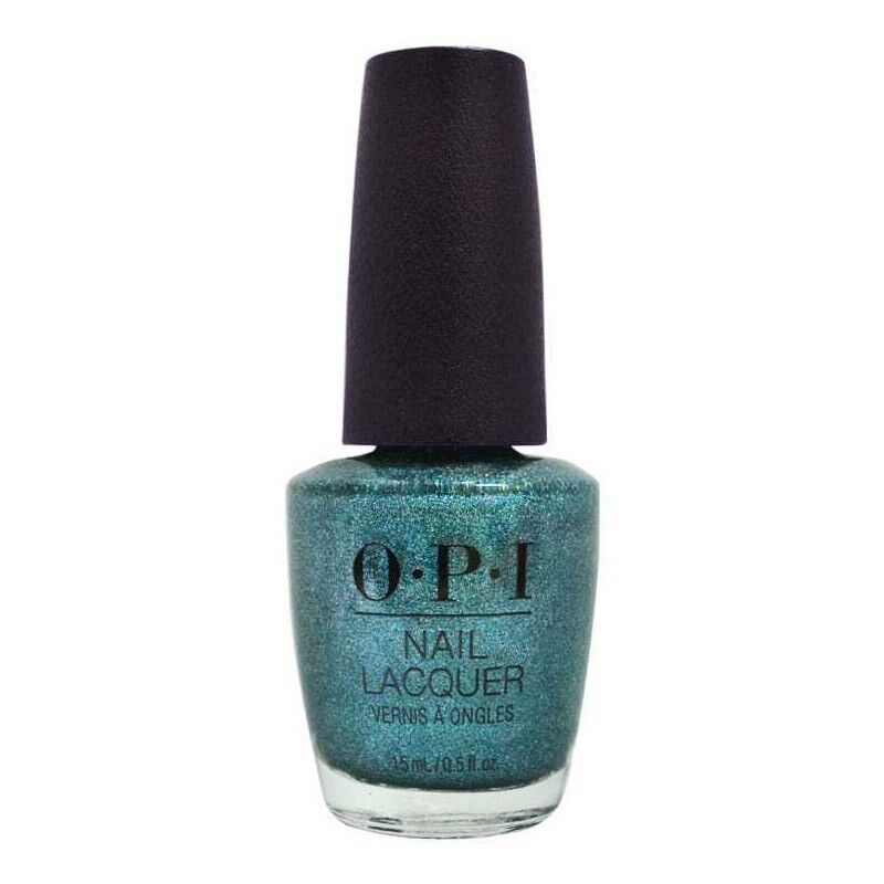 OPI Ready, Fete, Go! Teal Holographic Shimmer Nail Lacquer Polish. OPI Item Product Code HRN12