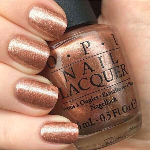 OPI Worth a Pretty Penne Copper Shimmer Nail Polish from the OPI Venice Collection from 2015. OPI Product Item Code NLV27