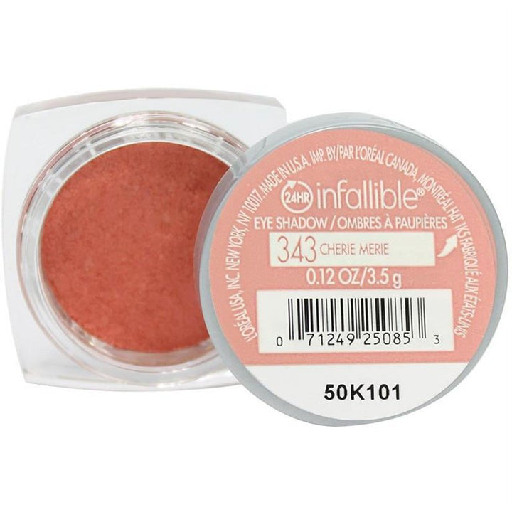 L'Oreal Infallible Eye Shadow in Cherie Merie #343 Shimmery Coral Shadow