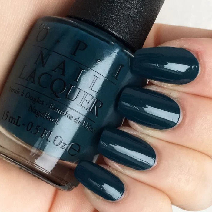 OPI CIA = Color is Awesome Dark Teal (Blue Green) Creme Nail Polish from the  OPI Washington DC Collection. OPI Item Product Code NLW53