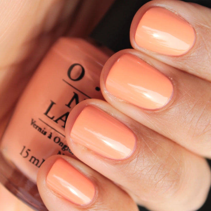 OPI Crawfishin' for a Compliment Peach/Apricot Soft Orange Creme Nail Polish from the OPI New Orleans Collection 2016. OPI Item Product Code NLN58
