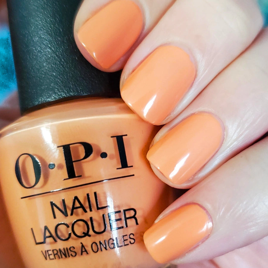 OPI Crawfishin' for a Compliment Peach/Apricot Soft Orange Creme Nail Polish from the OPI New Orleans Collection 2016. OPI Item Product Code NLN58