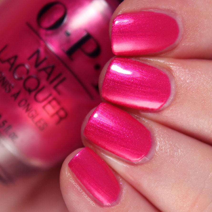 OPI Glinda The Good Pink Shimmer Nail Polish from the OPI x Wicked Holiday Collection 2024