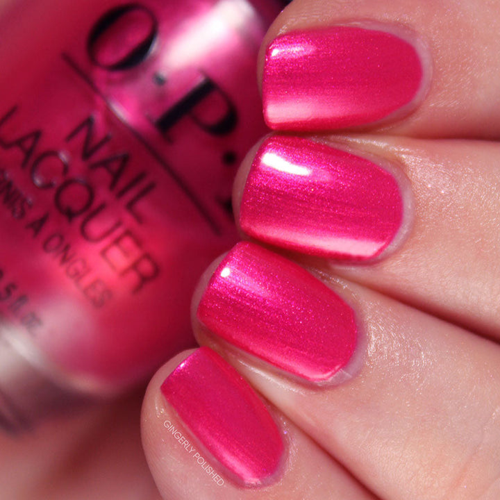 OPI Glinda The Good Pink Shimmer Nail Polish from the OPI x Wicked Holiday Collection 2024. OPI Item Product Code HRR11