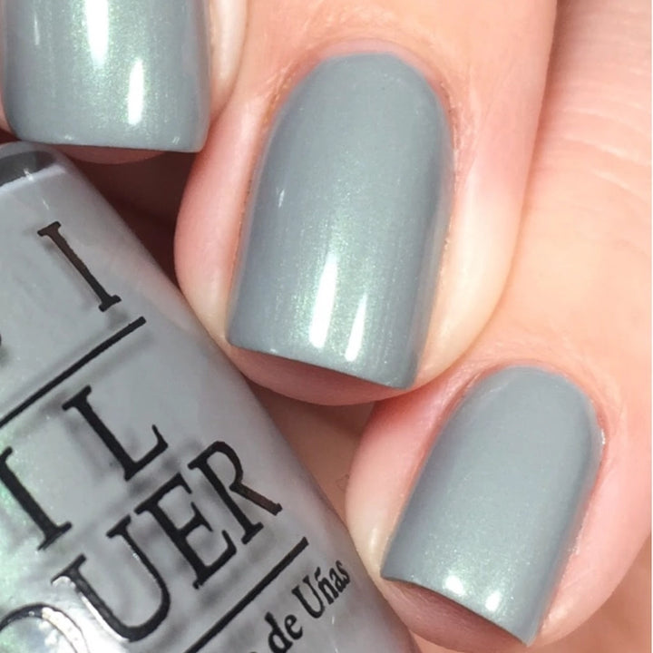 OPI I Can Never Hut Up Grey Nail Polish with Green Iridescent Shimmer from the OPI Fiji Collection. OPI Item Product Code  NLF86