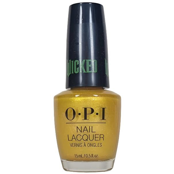 OPI I Love You So Munchkin Yellow Gold Shimmer from the OPI x Wicked Limited Edition Nail Polish Collection. OPI Item Product Code HRR12
