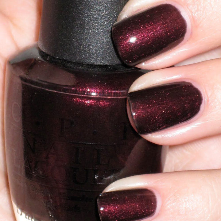 OPI Midnight in Moscow Vampy Dark Maroon Red Shimmer Nail Polish. OPI Item Product Code NLR59