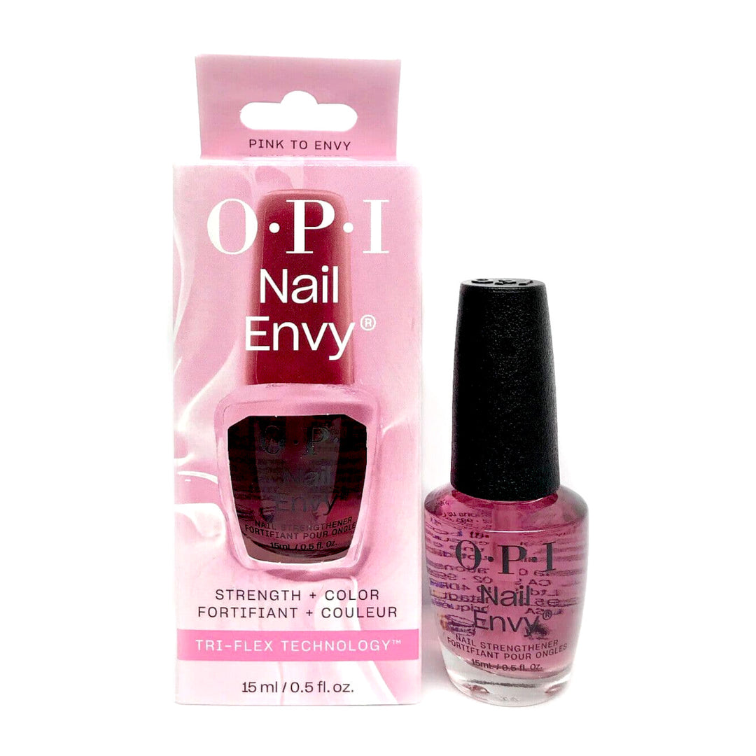 OPI Nail Envy Strength + Color Nail Strengthener Nail Polish Treatment in Pink to Envy 15ml Boxed