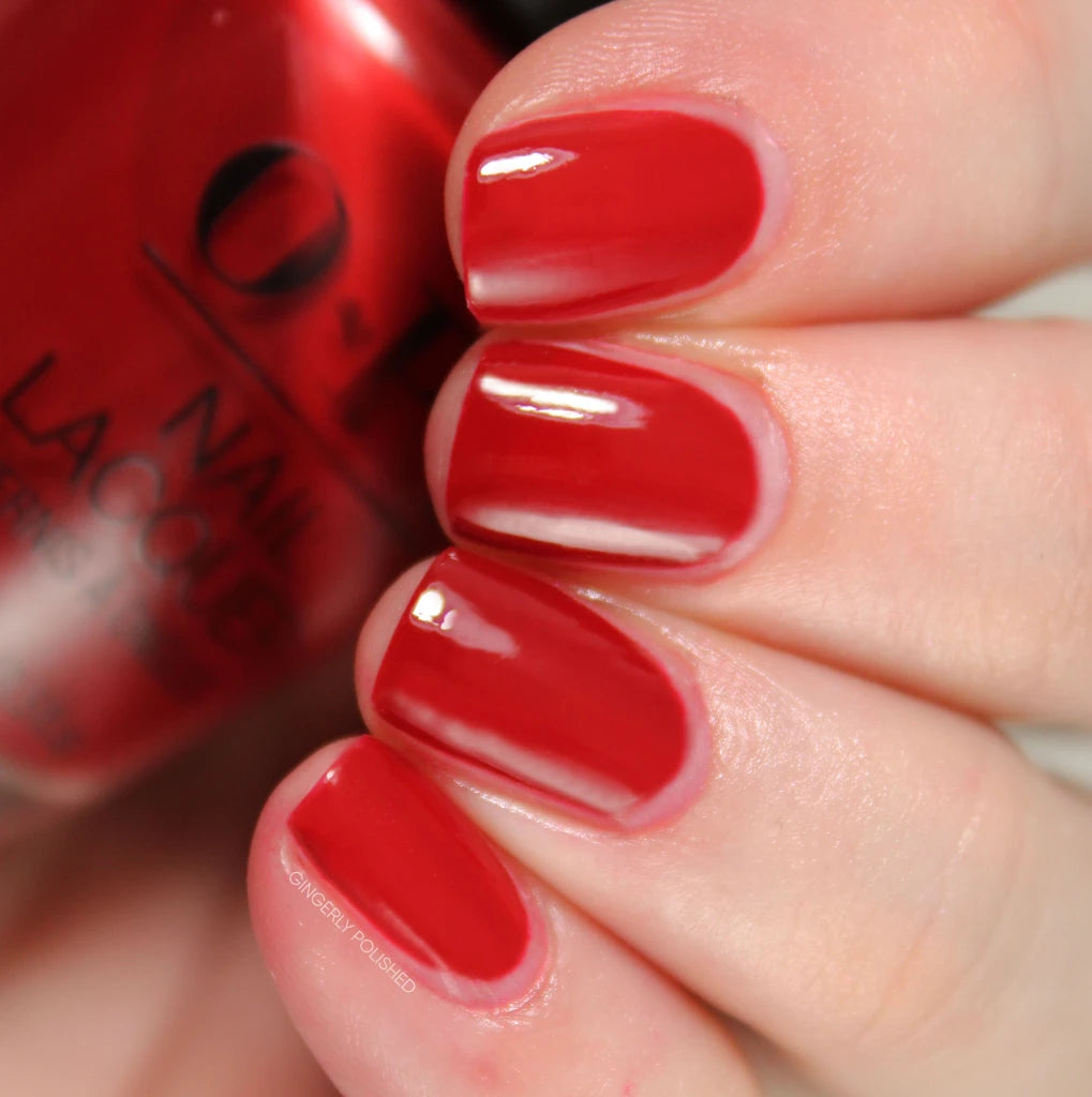 OPI Nessa-ist Rose Red Creme Nail Polish from the OPI x Wicked Holiday Collection