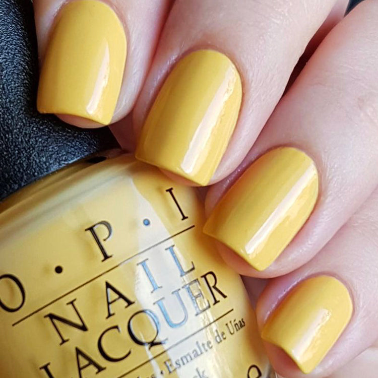 OPI Never a Dulles Moment Yellow Creme Nail Polish from the OPI Washington DC Collection from 2016. OPI Item Product Code NLW56